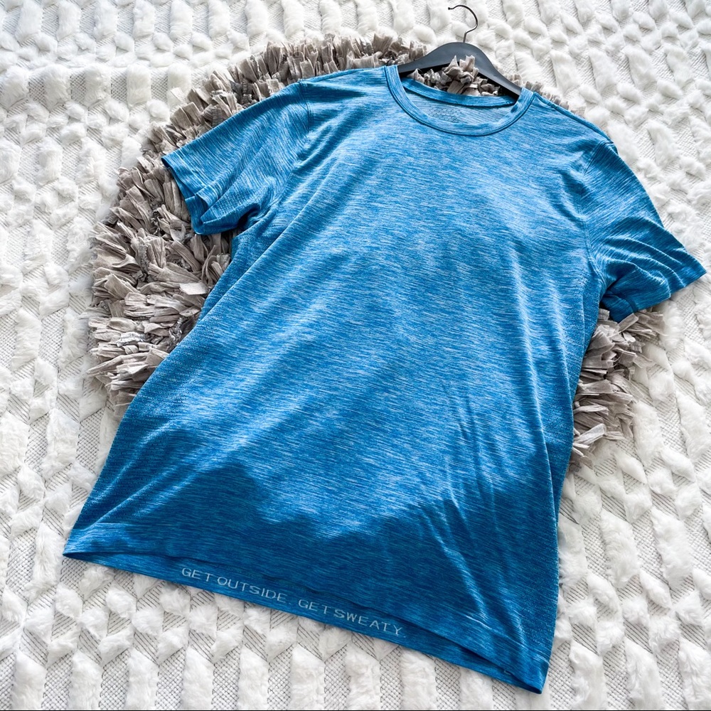 Lululemon Blue Metal Vent Short Sleeve Tee